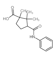 1,2,2-Trimethyl-3-(anilinocarbonyl)cyclopentanecarboxylic acid Structure