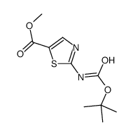 2-((叔丁氧基羰基)氨基)噻唑-5-羧酸甲酯结构式