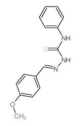 Hydrazinecarbothioamide,2-[(4-methoxyphenyl)methylene]-N-phenyl- structure