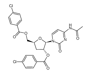 N4-acetyl-2',5'-di-O-p-chlorobenzoyl-3'-deoxycytidine Structure