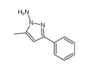 5-methyl-3-phenylpyrazol-1-amine结构式