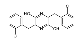 3,6-bis[(2-chlorophenyl)methyl]piperazine-2,5-dione Structure