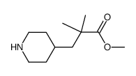 2,2-dimethyl-3-(piperidine-4-yl)-propionic acid methyl ester结构式