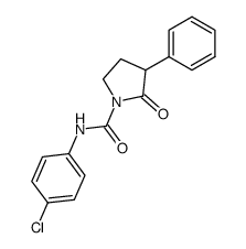 1-(4-chlorophenylcarbamoyl)-3-phenyl-2-pyrrolidone结构式