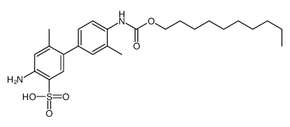 4-amino-4'-[[(decyloxy)carbonyl]amino]-3',6-dimethyl[1,1'-biphenyl]-3-sulphonic acid结构式