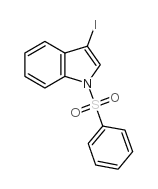 1-苯磺酰基-3-碘吲哚结构式