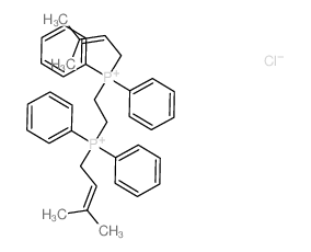 3-methylbut-2-enyl-[2-(3-methylbut-2-enyl-diphenyl-phosphaniumyl)ethyl]-diphenyl-phosphanium结构式