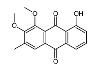 8-hydroxy-1,2-dimethoxy-3-methylanthracene-9,10-dione结构式