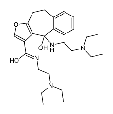 4H-Benzo(4,5)cyclohepta(1,2-b)furan-3-carboxamide, N-(2-(diethylamino) ethyl)-4-((2-(diethylamino)ethyl)amino)-9,10-dihydro-4-hydroxy- Structure
