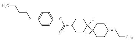 反式,反式-4-戊基苯基4'-丙基双环己基-4-羧酸酯结构式