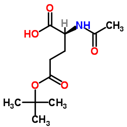 N-乙酰基-l-谷氨酸5-叔丁酯结构式