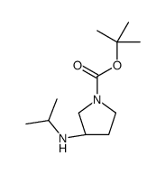 (3R)-3-[(1-甲基乙基)氨基]-1-吡咯烷甲酸叔丁酯结构式