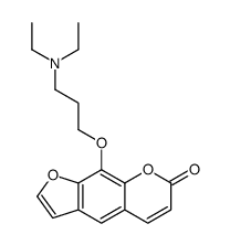 8-(3-diethylaminopropoxy)psoralen structure