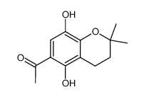 6-acetyl-3,4-dihydro-5,8-dihydroxy-2,2-dimethyl-2H-1-benzopyran结构式