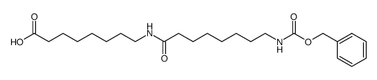 17-benzyloxycarbonylamino-10-oxo-9-azaheptadecanoic acid结构式