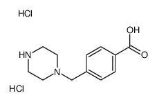 4-(哌嗪-1-基甲基)苯甲酸二盐酸盐结构式
