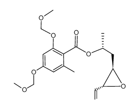 (R)-1-((2R,3R)-3-vinyloxiran-2-yl)propan-2-yl 2,4-bis(methoxymethoxy)-6-methylbenzoate结构式
