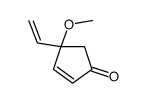 4-ethenyl-4-methoxycyclopent-2-en-1-one结构式