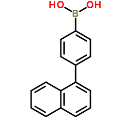 4-(1-萘基)苯硼酸结构式