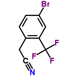 [4-Bromo-2-(trifluoromethyl)phenyl]acetonitrile Structure