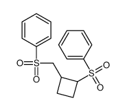 [2-(benzenesulfonyl)cyclobutyl]methylsulfonylbenzene Structure