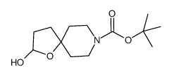 2-羟基-1-氧杂-8-氮杂螺[4.5]癸-8-羧酸叔丁酯结构式