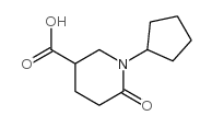 1-环戊基-6-氧代哌啶-3-羧酸结构式