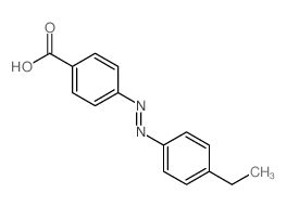 4-(4-ethylphenyl)diazenylbenzoic acid structure