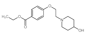 4-[2-(4-羟基哌啶子基)乙氧基]苯甲酸乙酯结构式
