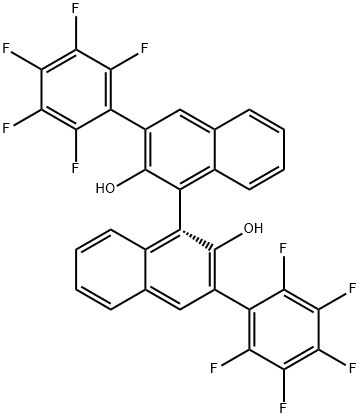 (R)-3,3'-二(五氟苯基)-1,1'-联萘酚结构式