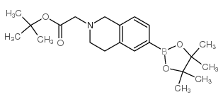 N-(叔丁氧羰基甲基)-3,4-二氢异喹啉-6-硼酸频哪醇酯结构式