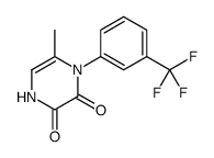 2,3-Pyrazinedione, 1,4-dihydro-6-methyl-1-[3-(trifluoromethyl)phenyl]- Structure