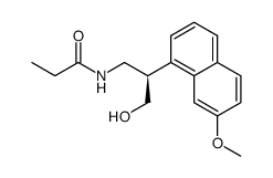 (-)-R-N-[3-hydroxy-2-(7-methoxy-naphthalen-1-yl)propyl]propionamide Structure