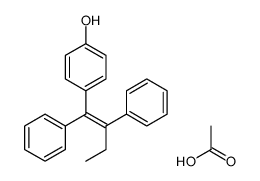 acetic acid,4-(1,2-diphenylbut-1-enyl)phenol结构式