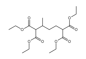 2-methyl-pentane-1,1,5,5-tetracarboxylic acid tetraethyl ester Structure
