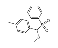 methyl((phenylsulfonyl)(p-tolyl)methyl)sulfane Structure