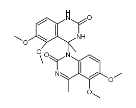 5,5',6,6'-tetramethoxy-4,4'-dimethyl-3',4'-dihydro-2H-[1,4'-biquinazoline]-2,2'(1'H)-dione结构式
