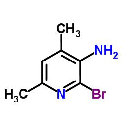 3-氨基-2-溴-4,6-二甲基吡啶结构式