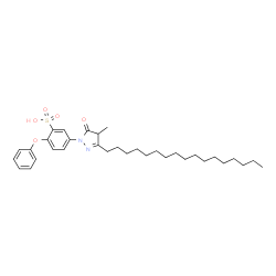 3-Heptadecyl-4-methyl-1-(3-sulfo-4-phenoxyphenyl)-2-pyrazolin-5-one picture