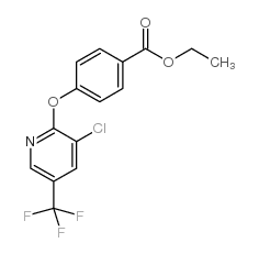 3-氯-2-[4-(乙氧羰基)苯氧基]-5-(三氟甲基)吡啶结构式