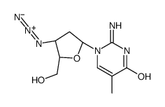 2-amino-1-[(2R,4S,5S)-4-azido-5-(hydroxymethyl)oxolan-2-yl]-5-methylpyrimidin-4-one结构式