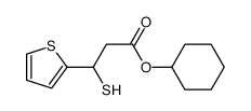cyclohexyl 3-sulfanyl-3-thiophen-2-ylpropanoate结构式