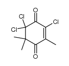 2,6,6-Trichloro-3,5,5-trimethyl-2-cyclohexene-1,4-dione结构式