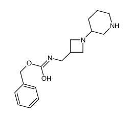(1-哌啶-3-基-氮杂啶-3-甲基)-氨基甲酸苄酯结构式