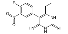 2,4-diamino-5-(4-fluoro-3-nitrophenyl)-6-ethylpyrimidine结构式