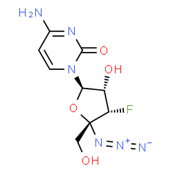 4'-C-Azido-3'-deoxy-3'-fluorocytidine Structure