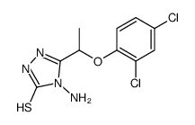 4-amino-3-[1-(2,4-dichlorophenoxy)ethyl]-1H-1,2,4-triazole-5-thione结构式