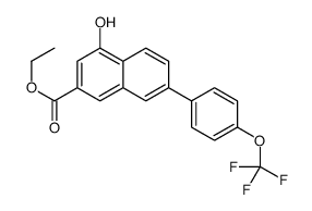 4-羟基-7-[4-(三氟甲氧基)苯基]-2-萘羧酸乙酯结构式