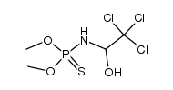 O,O-dimethyl (2,2,2-trichloro-1-hydroxyethyl)phosphoramidothioate结构式