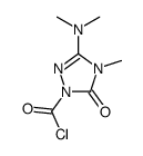 (9ci)-3-(二甲基氨基)-4,5-二氢-4-甲基-5-氧代-1H-1,2,4-噻唑-1-羰酰氯结构式